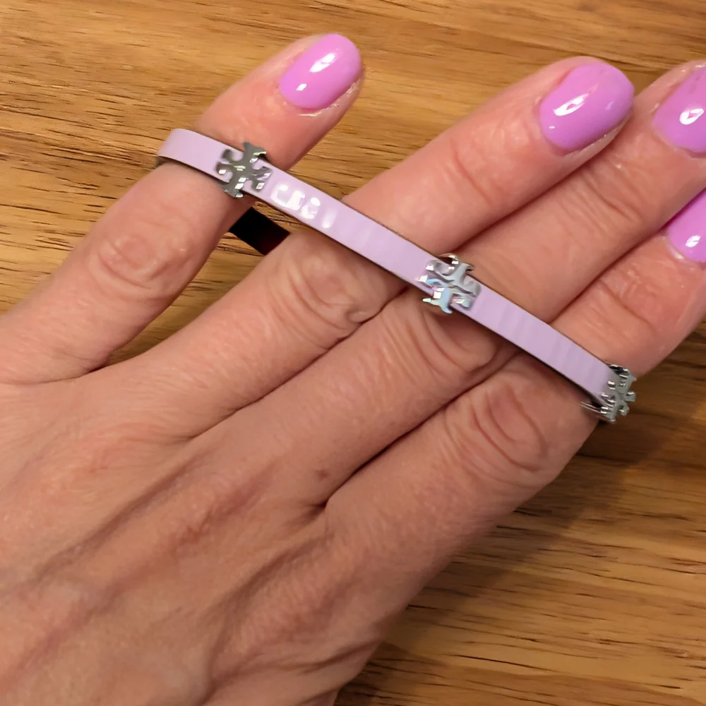 Elegant Purple and Silver Women's Bracelet